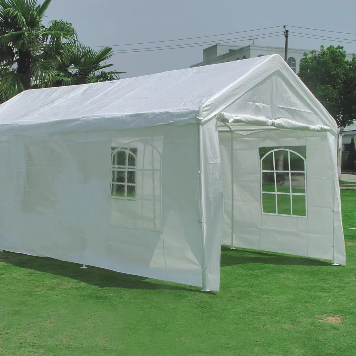CP002-S Hot Selling PE Outdoor Party Tent With Full Set Of Sidewalls 6X8M Four-Corner Intubation Tent