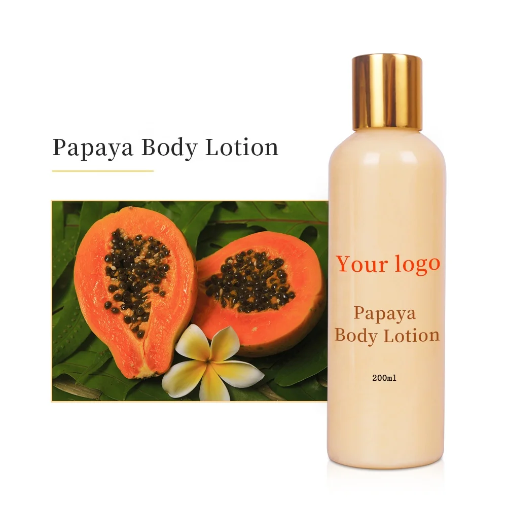 Custom Vegan Skin Brightening Bleaching Whitening Lemon Papaya Body Lotion For Black Skin