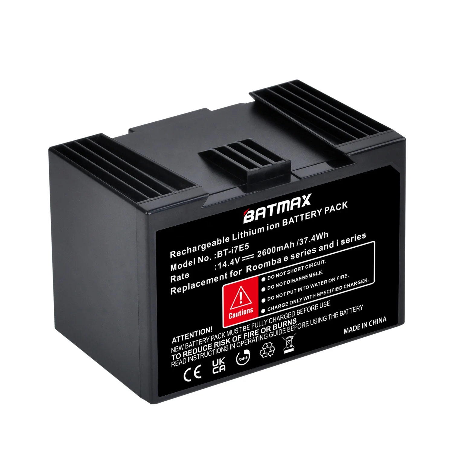 Batmax 2600mAh made by LG cell Battery for iRobot Roomba Vacuum Cleaner e series e5 e6 and i series i7 i7+ and ABL-D1