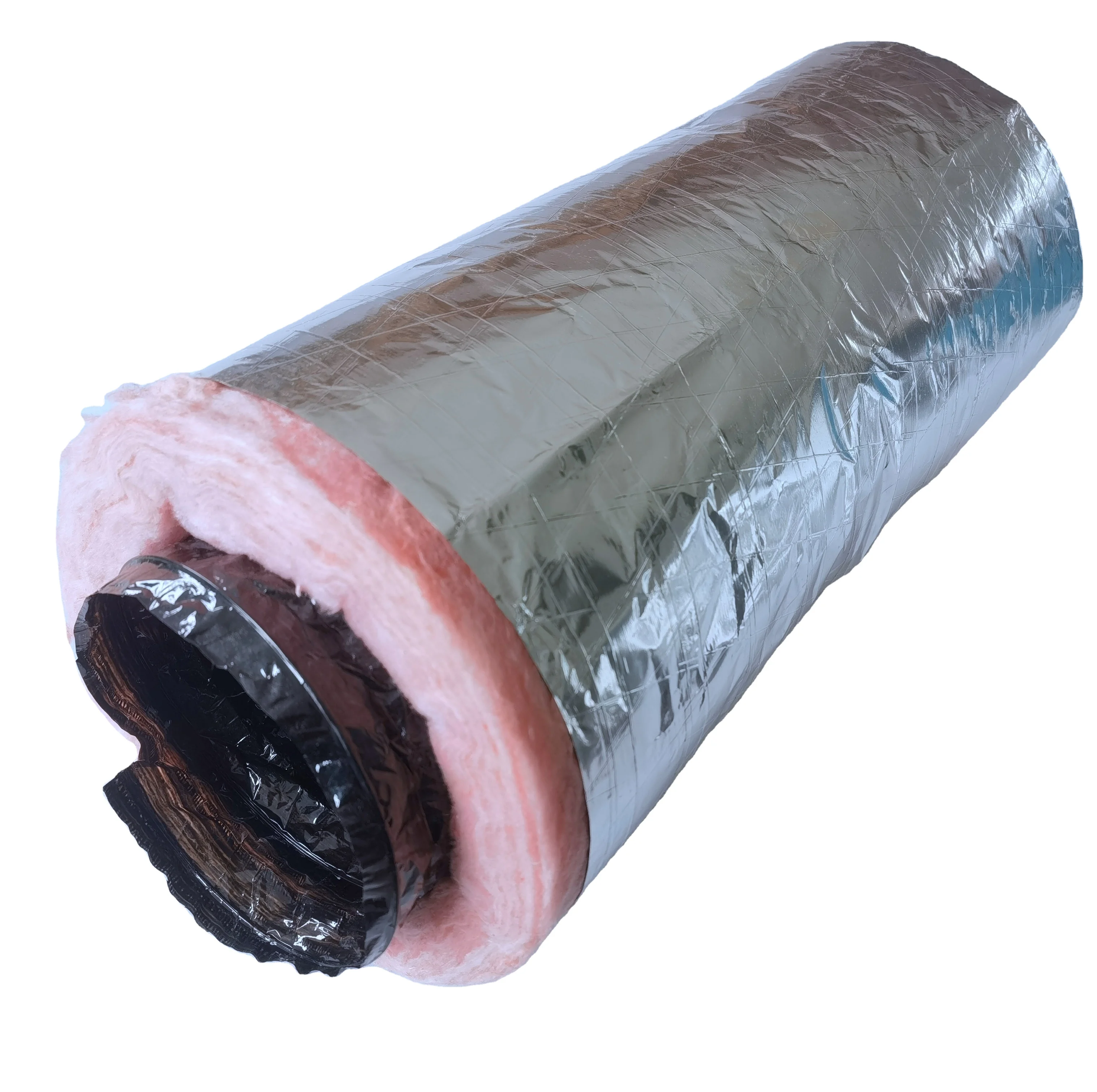 10 in. x 25 ft. Insulated Flexible Duct R6 Silver Jacket