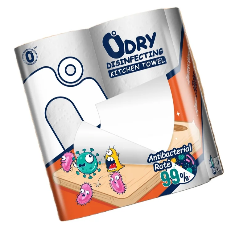 Manufacturer 2 Ply 6 Rolls Kitchen Paper Roll Disinfecting Kitchen Paper Towel