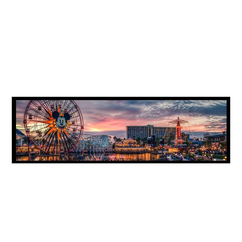 weier 43 inch wholesale stretched bar LCD display monitor LCD wide screen advertising players for subway