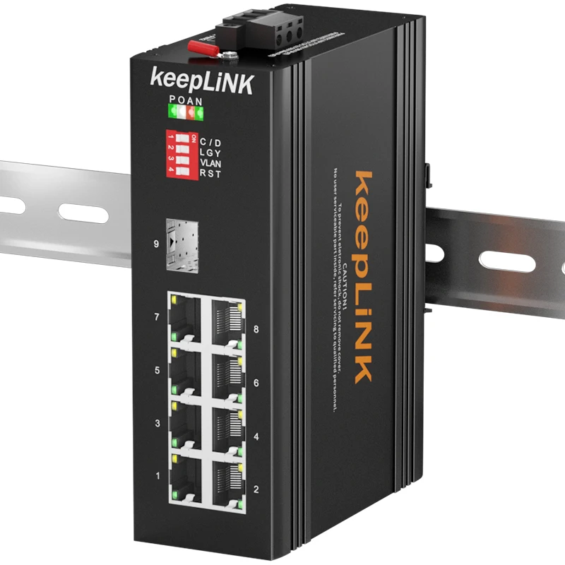 Промышленный 2 * GE 1 SFP с 8 RJ45 Ethernet PoE 100 Мбит/с 1000 9 10 портами неуправляемый переключатель WatchDog наружный мониторинг