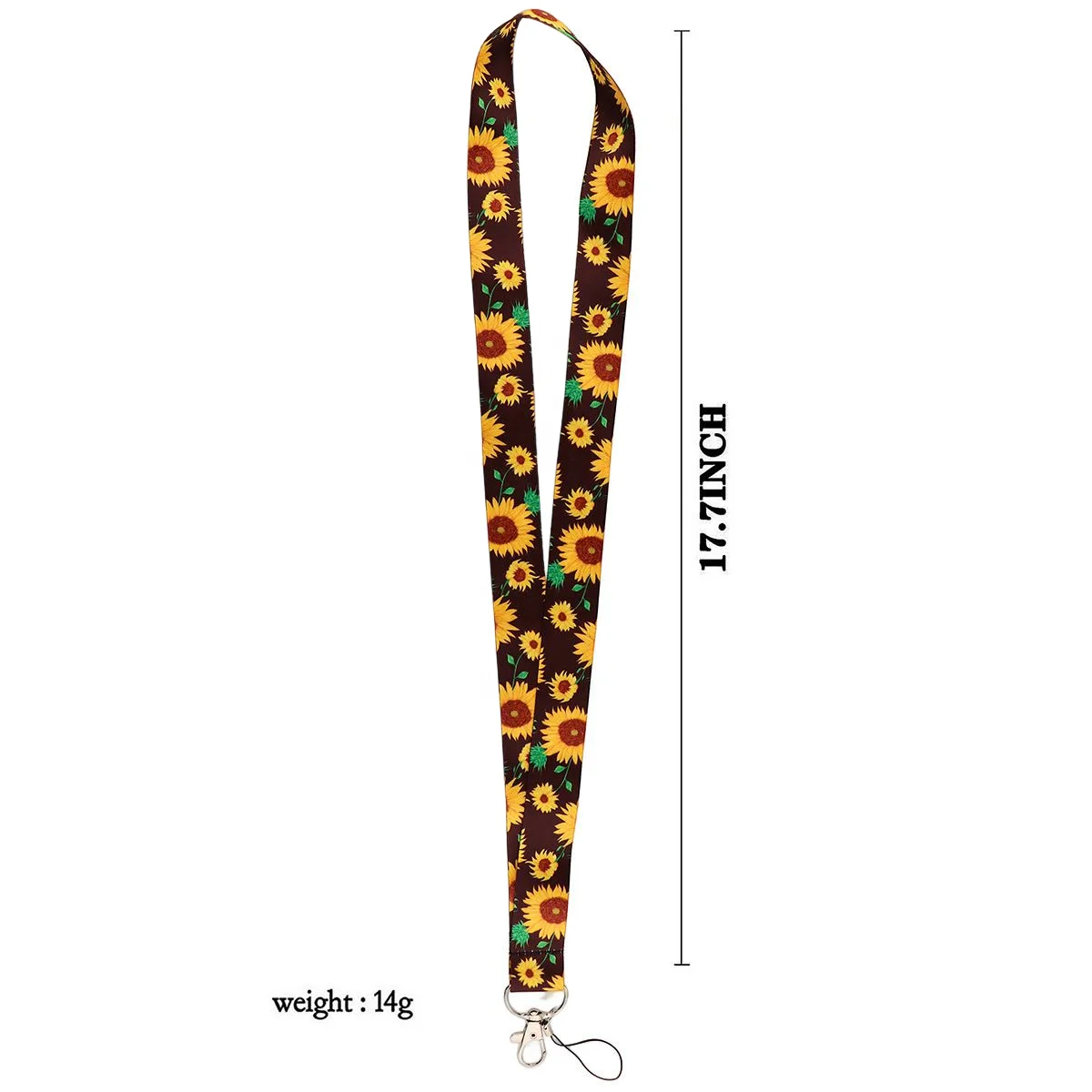 Factory Providers Cartoon Fresh Daisy Custom Printing Lanyard Sublimation Polyester Lanyard Key Chains With Phone Cord