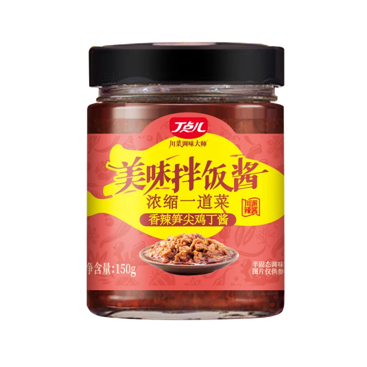 Chinese seasoning sauce noodles hot and spicy chilli chicken sauce