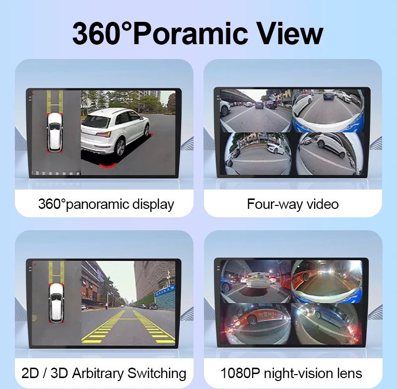 Qualcomm 3987 9 дюймов Автомобильный радиоприемник с 6G + 128G/ 8G + 256G 360 камера для наблюдения за мобильными телефонами