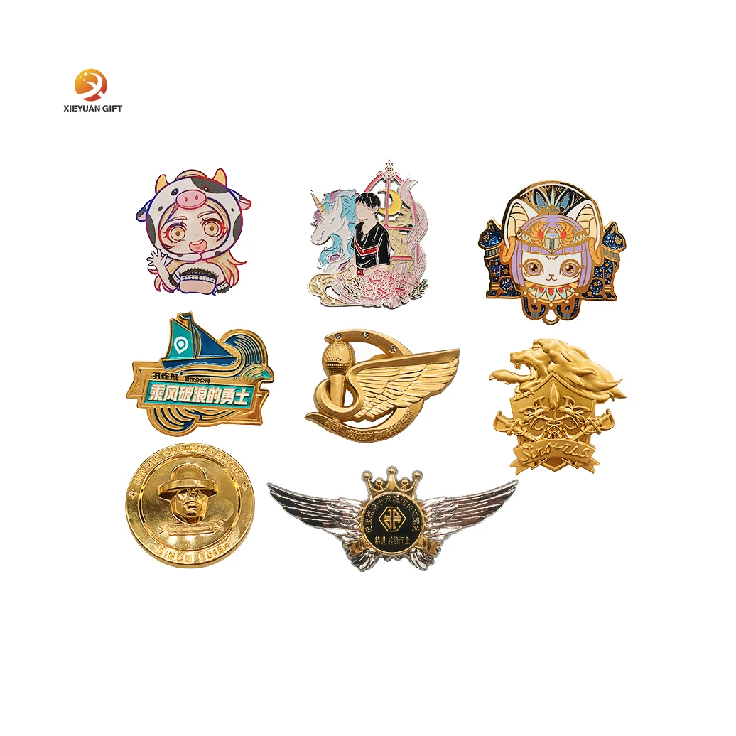 Custom logo design decorative accessories hard and soft enamel enamel cartoon cartoon metal badge lapel pin