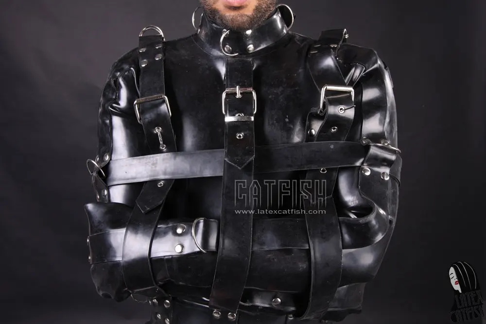 Classic & Sexy Full Body Enclosed Men Latex Bodysuit In Natural Latex