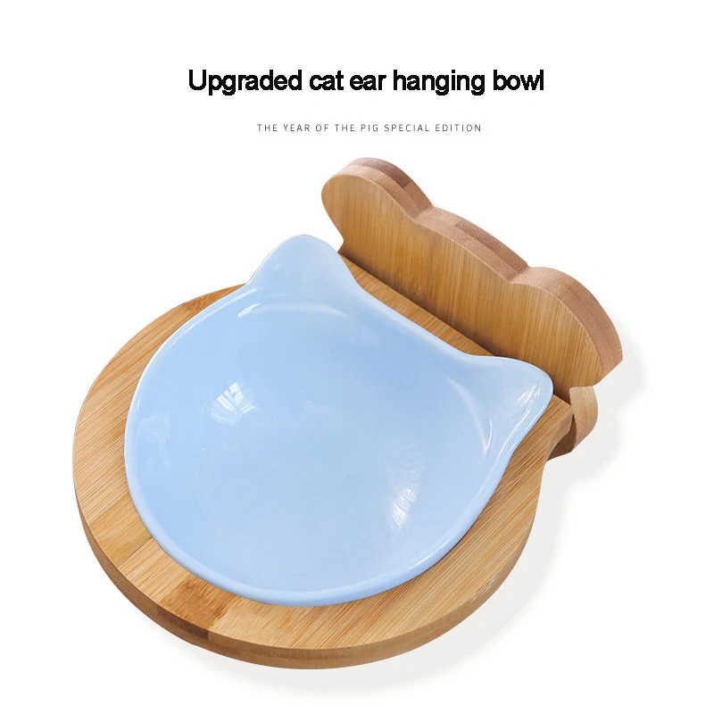 HANDOU Manufacture Direct Sale OEM Ceramic Pastel Pet Bowl  Custom Pet Food Water Feeder Bowl With Support For Dogs Cats