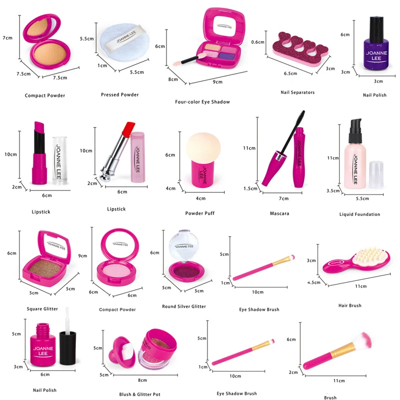 DIY Kids Pretend Play Makeup Set Eco-friendly Simulation Pretend Makeup Kit for Girls Plastic Factory Wholesale Makeup Toys