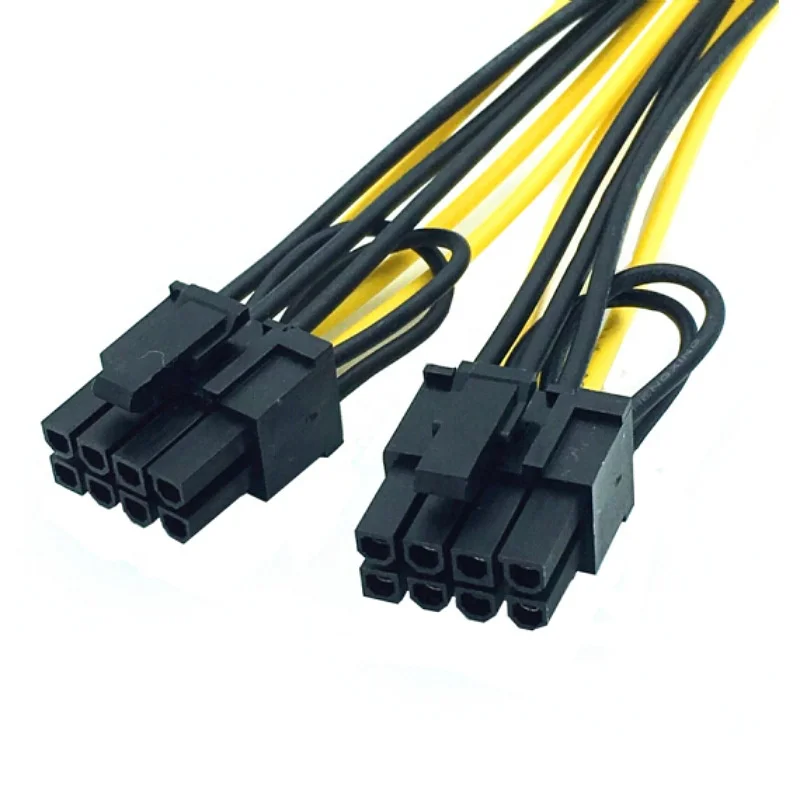 8 Pin To Dual (6+2) Converter Cable Pcie Pci-e Power For Graphics Gpu PCI Splitter