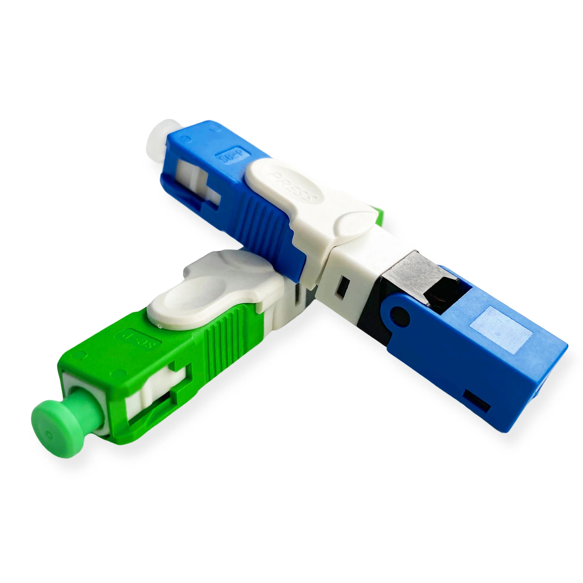 Ftth fiber optic equipment indoor cable duplex quick adapter st fc sc lc upc apc fast connector