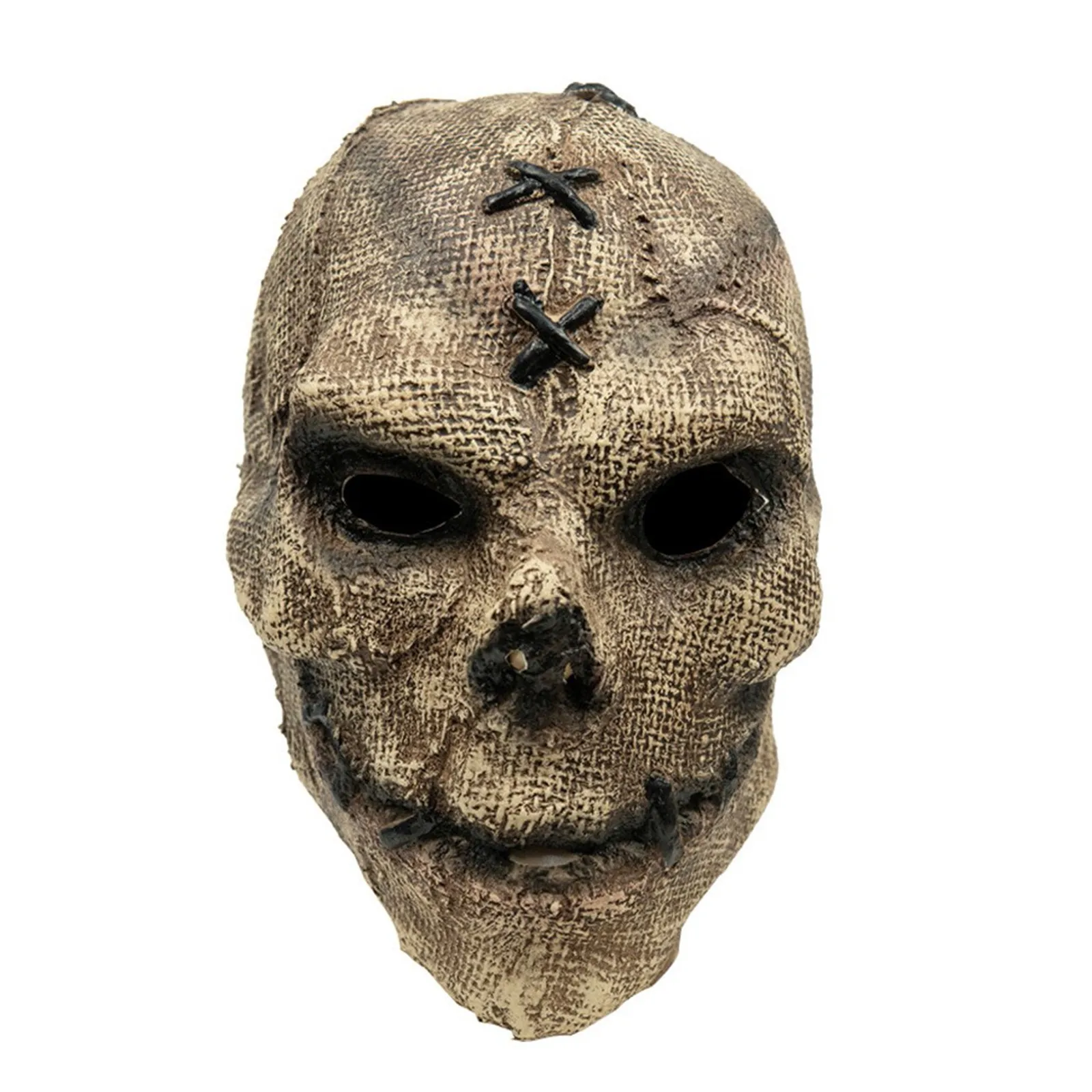 Creepy Halloween Full Head Skull-Mask with Movable Adult Entire Head Realistic Latex Helmet Scary Skeleton