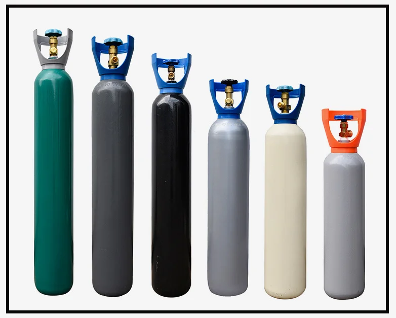 China professional manufacture 40l high purity empty refillable co2 gas bottle/oxygen gas cylinder