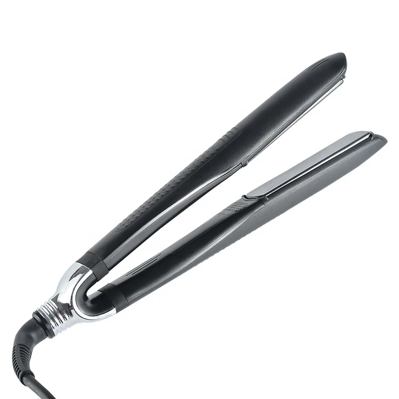 Hot Selling Private Label Dual Voltage Professional Platinum Ceramic Coating Gold Hair Straightener Iron Direct factory