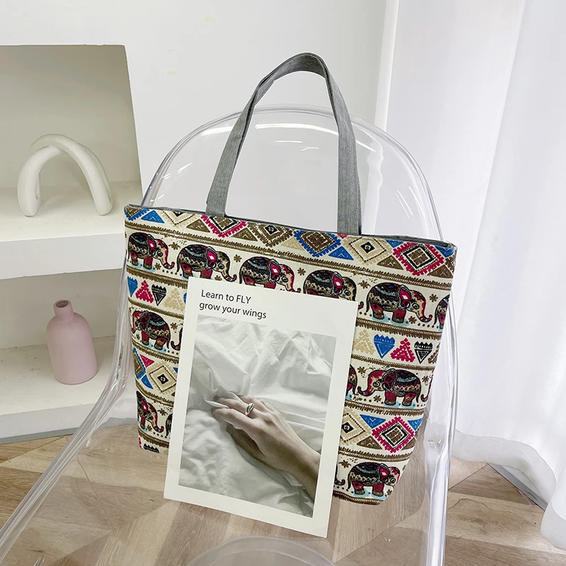 High Quality Custom Printed Fabric Tote Bag Recycled Grocery Shopping Bag