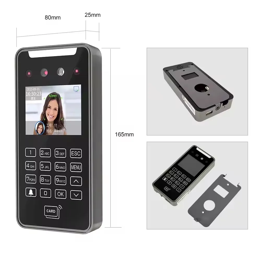 Cloud Web Software Smart Phone APP control Dynamic Face Recognition Terminal for access control and time attendance rfid card