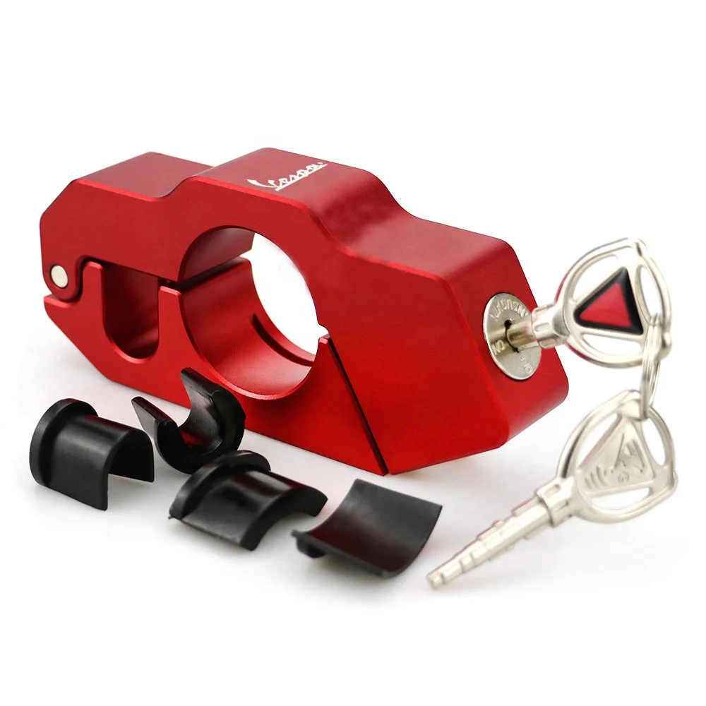 Motorcycle Handle Grip Lock Brake Lever Theft Protection Locks Red Accessories for Vespa GTS 250 300 Sprint Primavera 150 LX150
