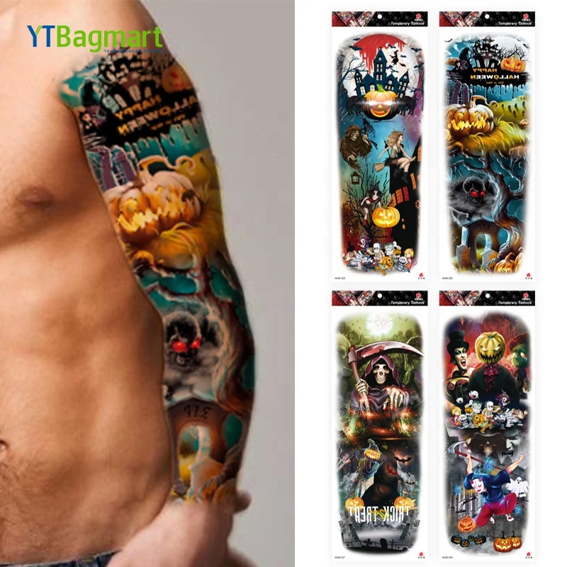 YTBagmart заводская цена экологически чистый красочный черный 3d Орл дракон рукав на всю руку тату-наклейка тату-дизайн для