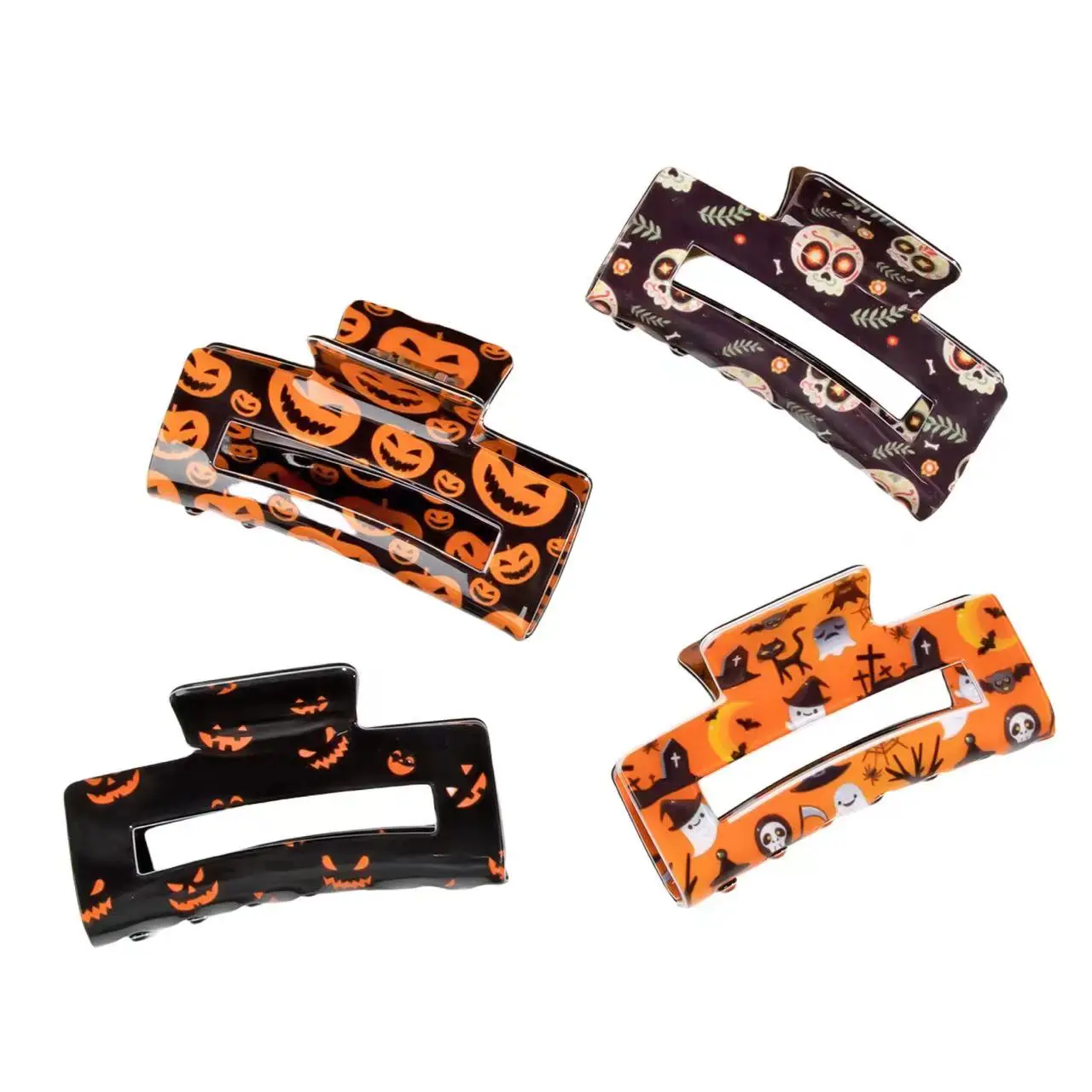 Spider Web Ghost Pumpkin Grimace Grab New Halloween Fun Fun Hair Clip