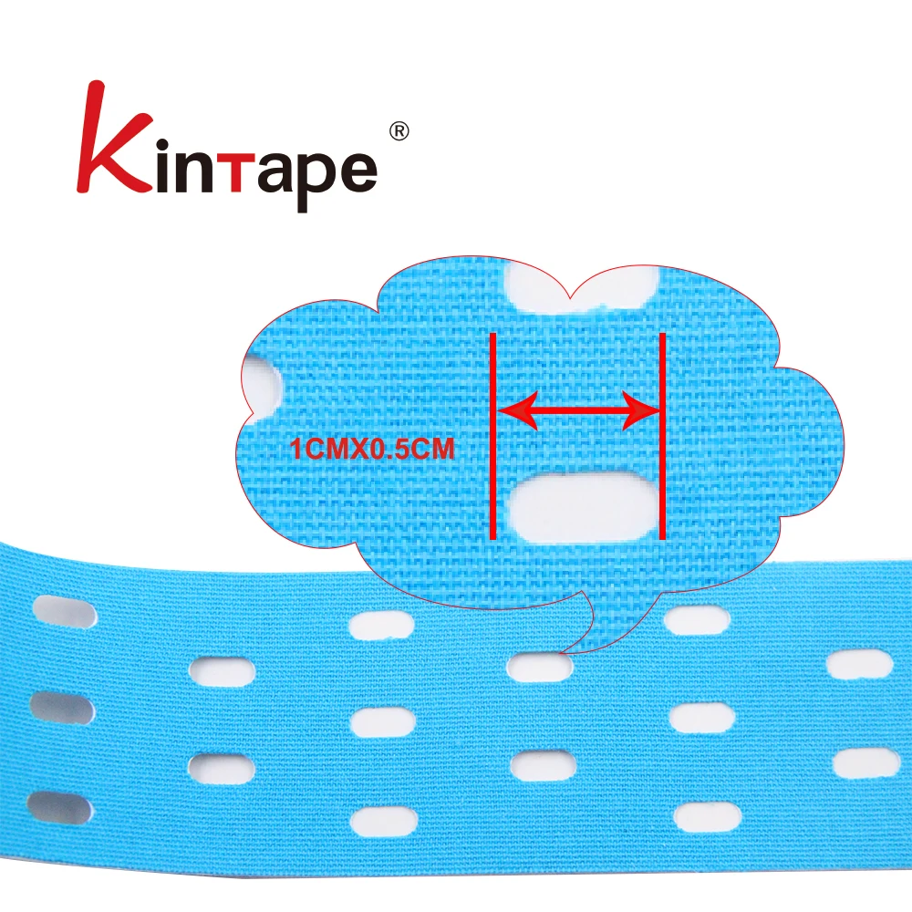 5cm*5m Perforated Muscles Sports Adhesive Tape Therapeutic Care Elastic Physio Punched Kinesiology Tape Bandage Breathable