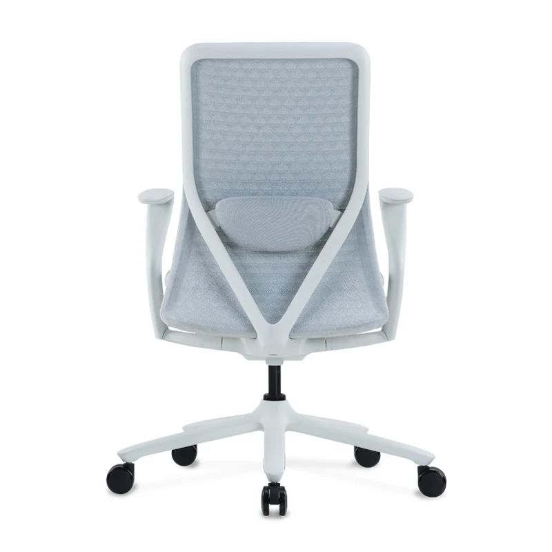 Modern Design Mid Back 3D Fabric Staff Swivel Chair With Lumbar Support