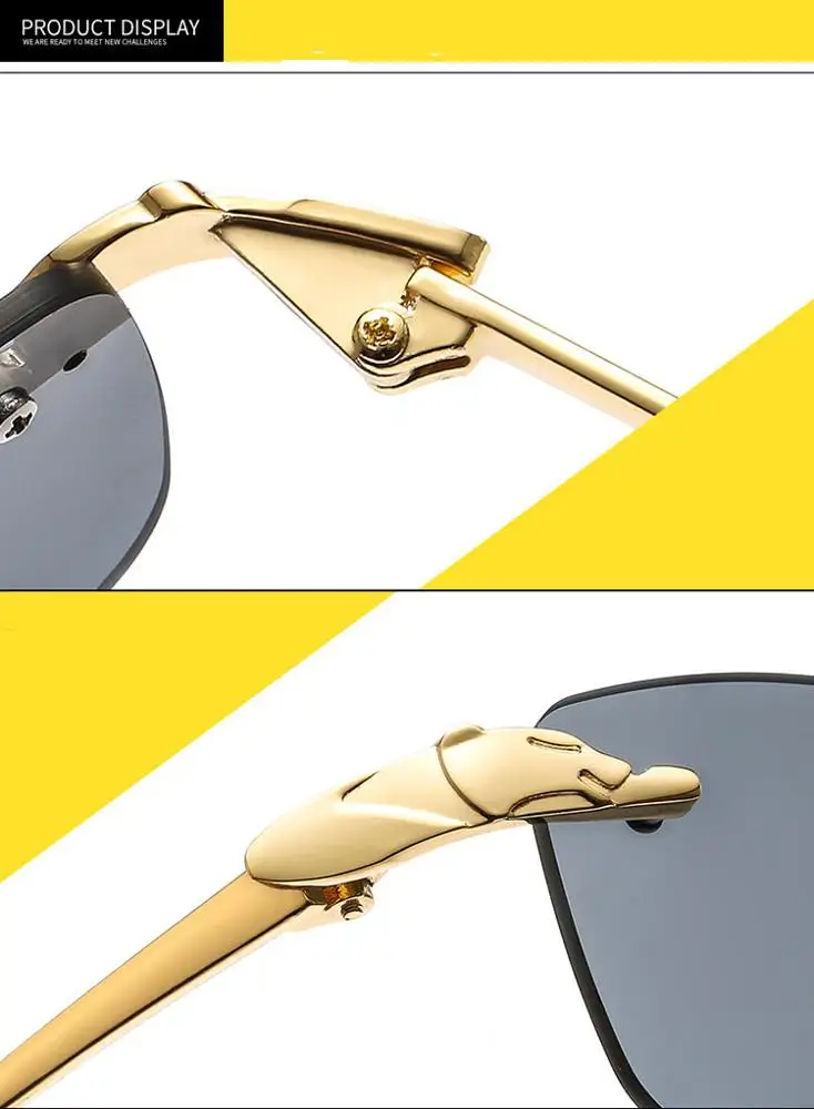 stylish luxury2020 frameless eyewear sunglasses women eye wear glasses