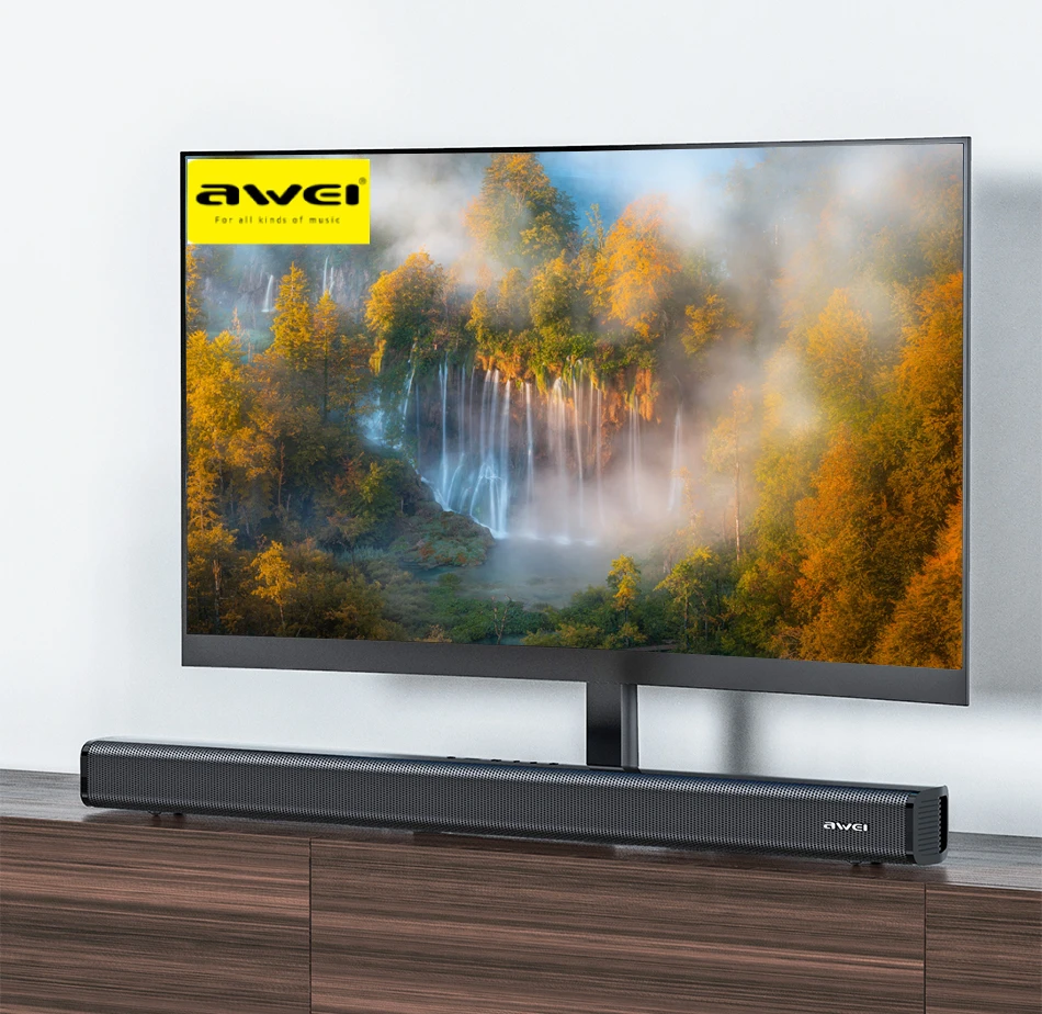 Awei звуковая панель Y999 bluetooth динамик беспроводной сабвуфер 3,5 мм AUX вход для систем домашнего кинотеатра караоке