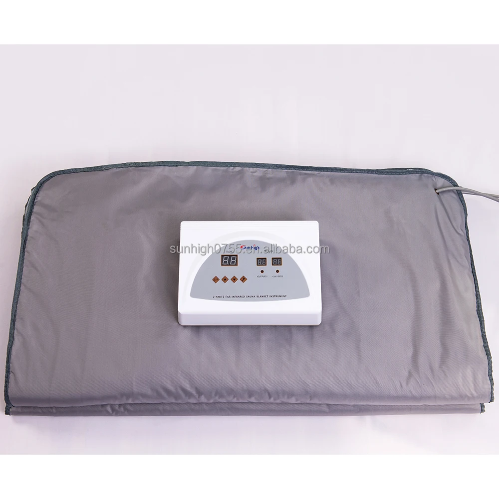 Sunhigh Customization Far Infrared Sauna Blanket with Sleeves for Sweating Detox,digital control,Weight loss Zipper waterproof