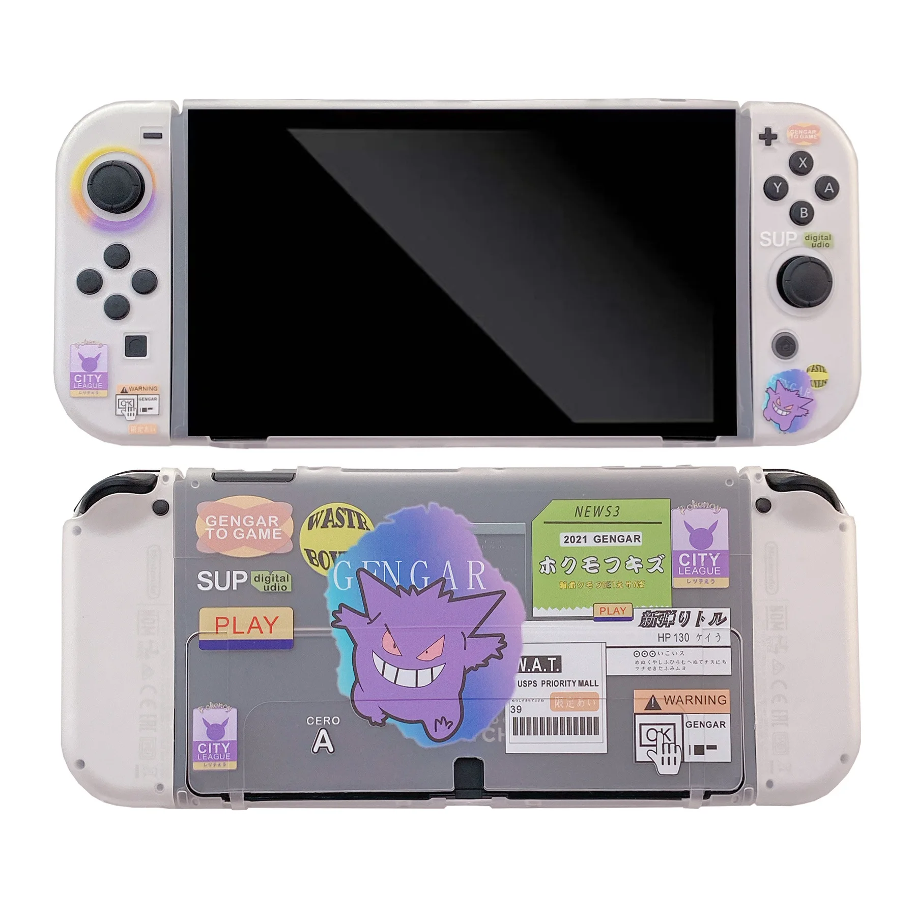 Silicone soft painted anti-fall sleeve split NS Switch handheld game console protective case suitable For Nintendo OLED