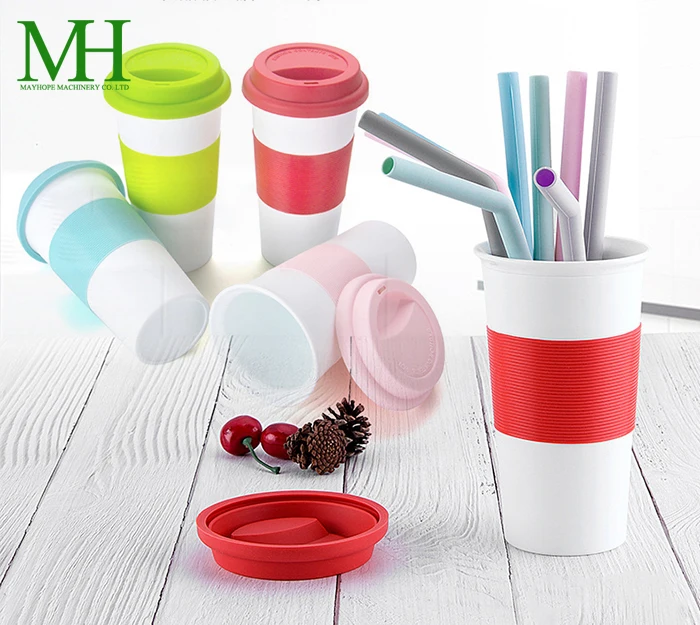 Real new design popular PP plastic double wall reusable eco silicone coffee