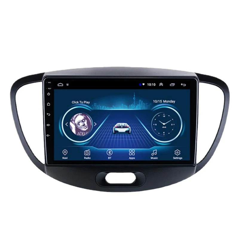 Car Radio for 10-13 Hyundai I10 Center Control Android Large Screen Blue Tooth Intelligent Reversing Image GPS Navigation