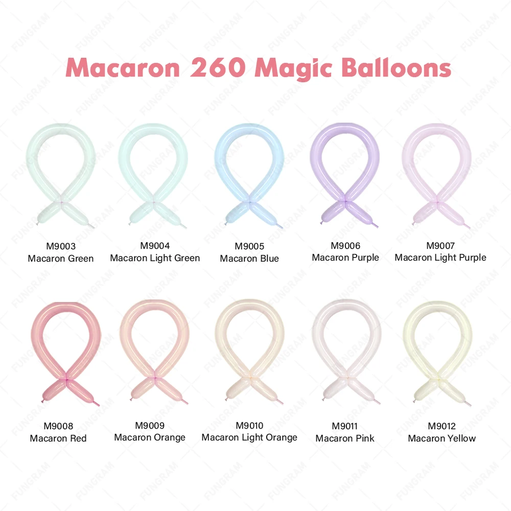 Пастельные 260 globos largos en varios colores finos de latex cumpleanos boda festival payaso воздушные шары