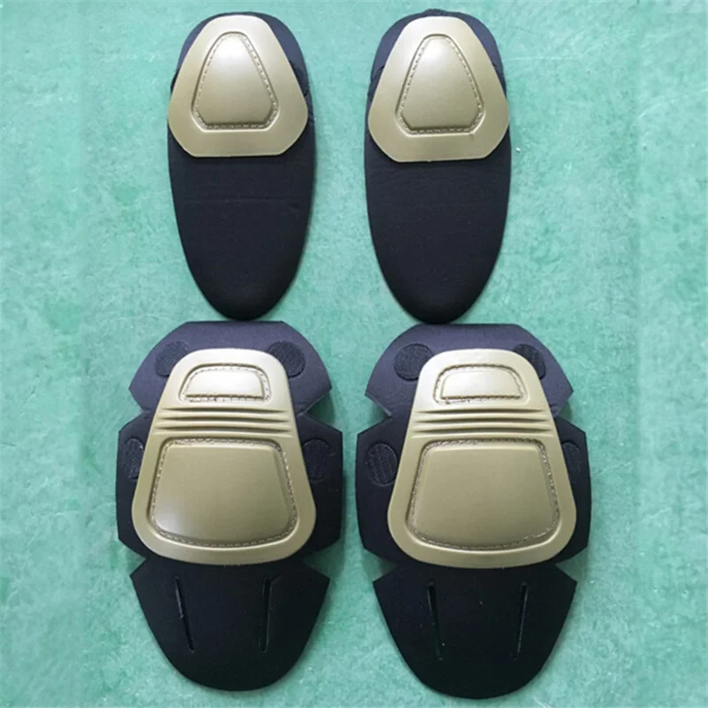 Khaki Outdoor Shooting Rock Climbing Skiing Game Tactical Combat Knee Elbow Protective Pads Guard Set