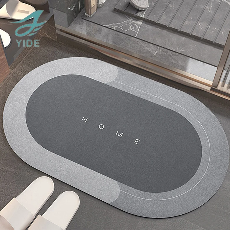 YIDE Factory Direct Newest Product diatom mud carpet Diatomite material bathroom anti slip diatom mud mat