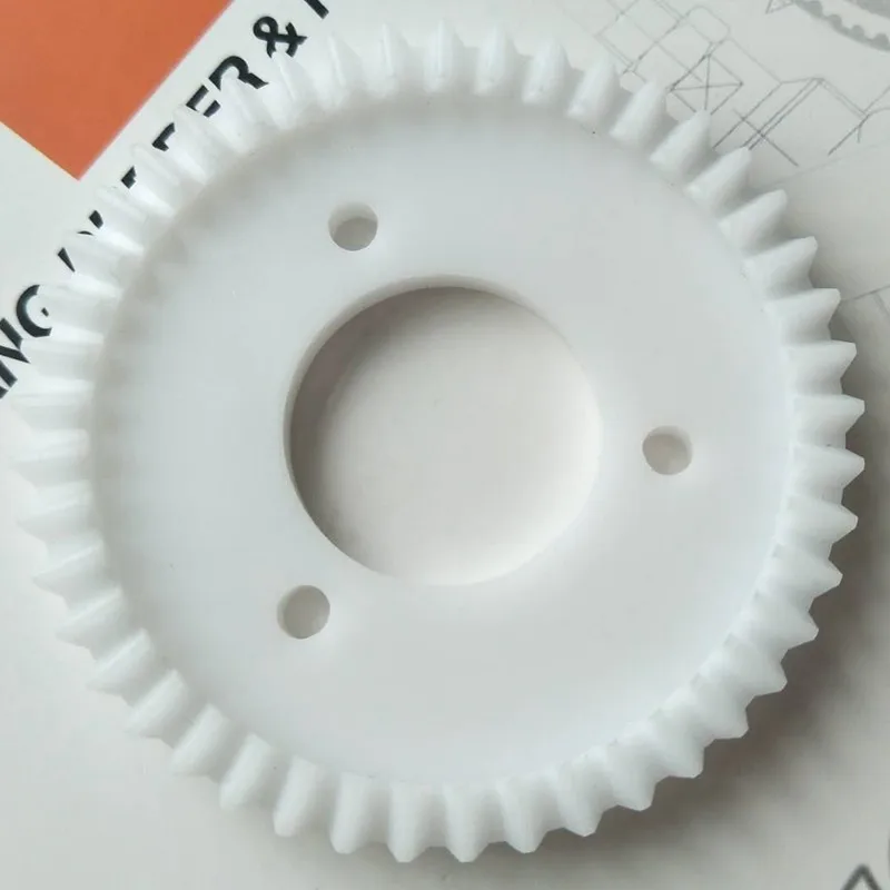 
customize plastic wheel parts bevel nylon gear machine use 