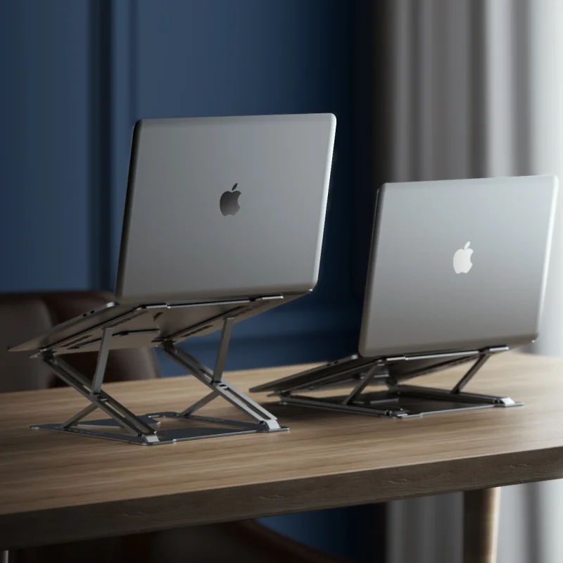 Boneruy Desktop Aluminum Z Shape Ergonomic Adjustable Laptop Stand for