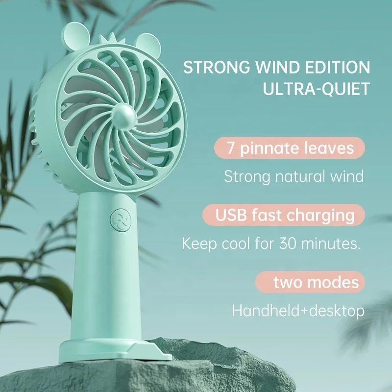 Wholesale Bulk Electric Battery Powered Mini Small Handheld Fans Usb Rechargeable Portable Hand Held Mini Fan