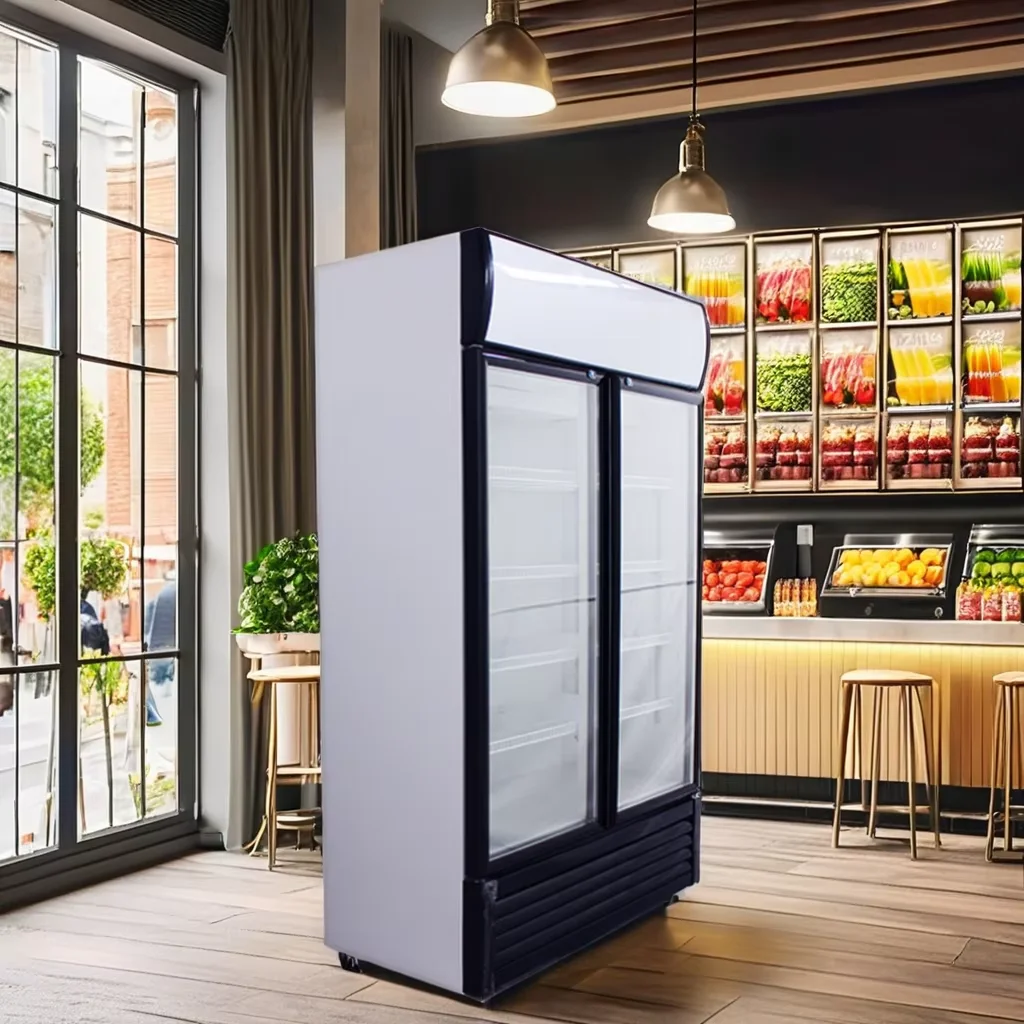 Commercial Used 3-Door Upright Beverage Refrigerator Clear Glass Door Electric Power Compressor Cool Climate Display Cooler Sale
