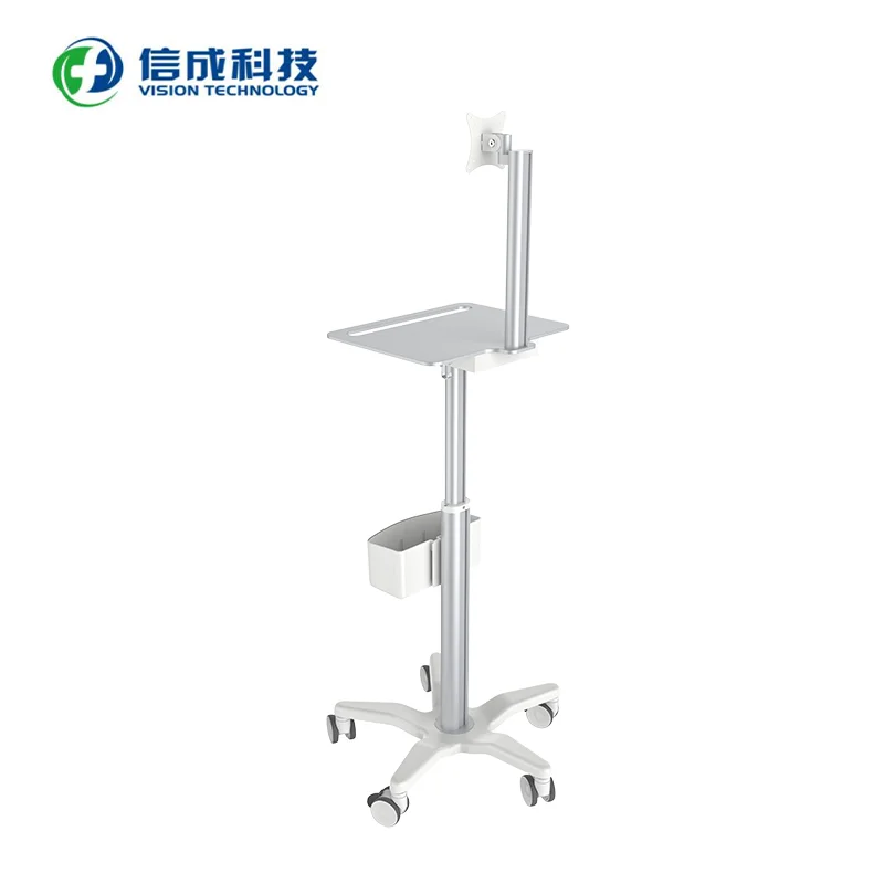 Медицинская тележка от производителя, Высококачественная рабочая станция, регулируемая высота, мобильная медицинская тележка для ноутбука, тележка для больниц