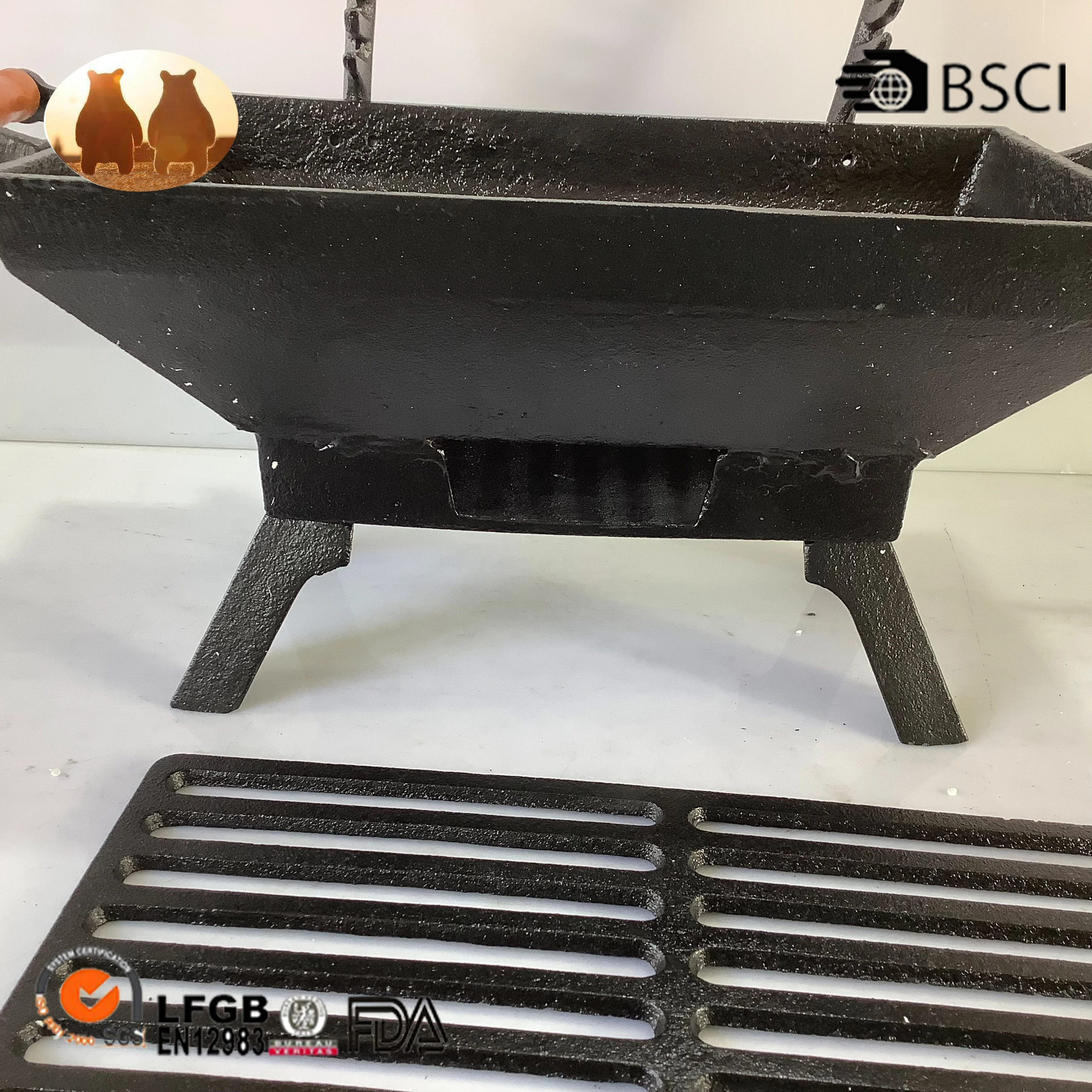 cast iron mini bbq stove