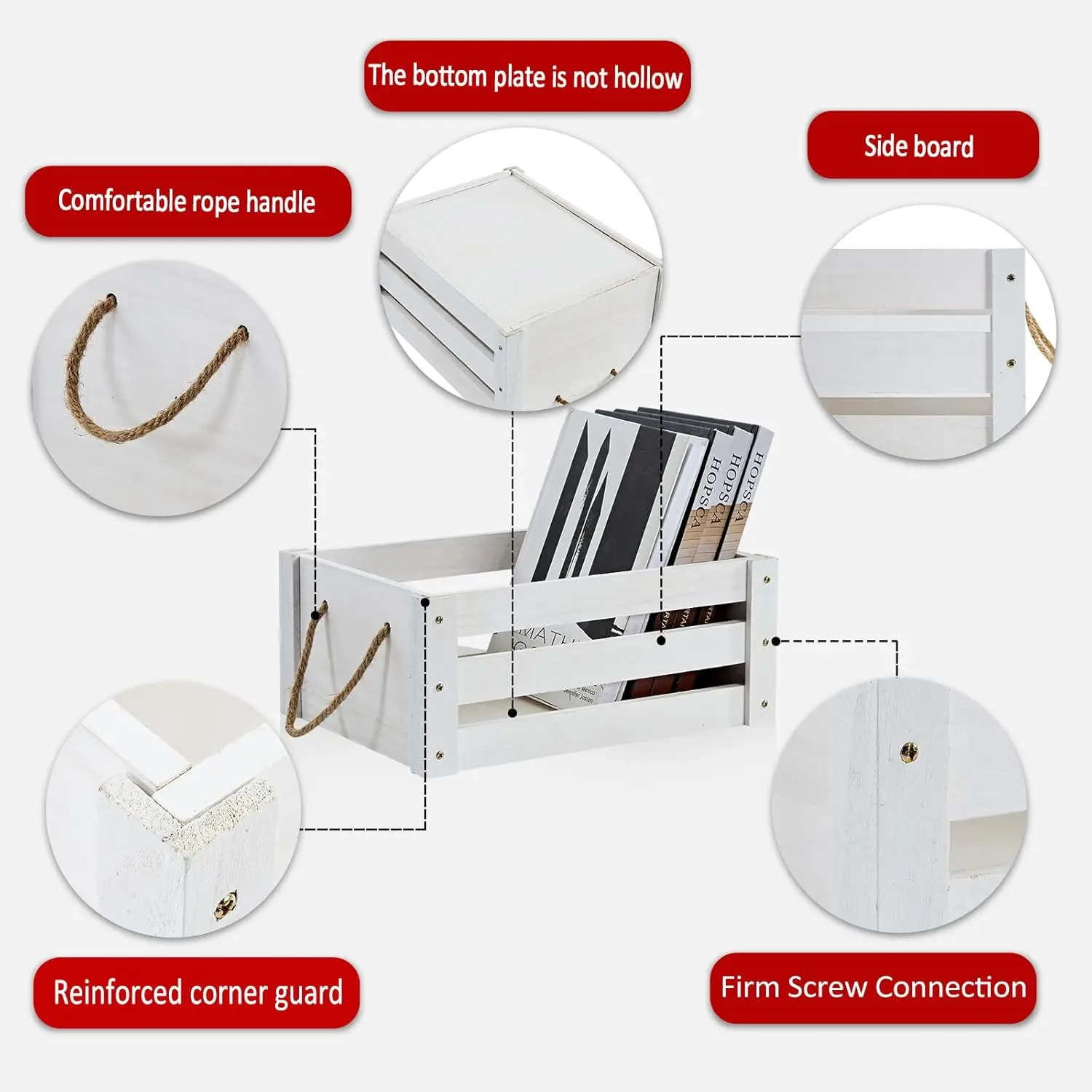 wholesale wooden crate for Kitchen Living Room Office Bathroom customized Bamboo wooden container house Storage Box