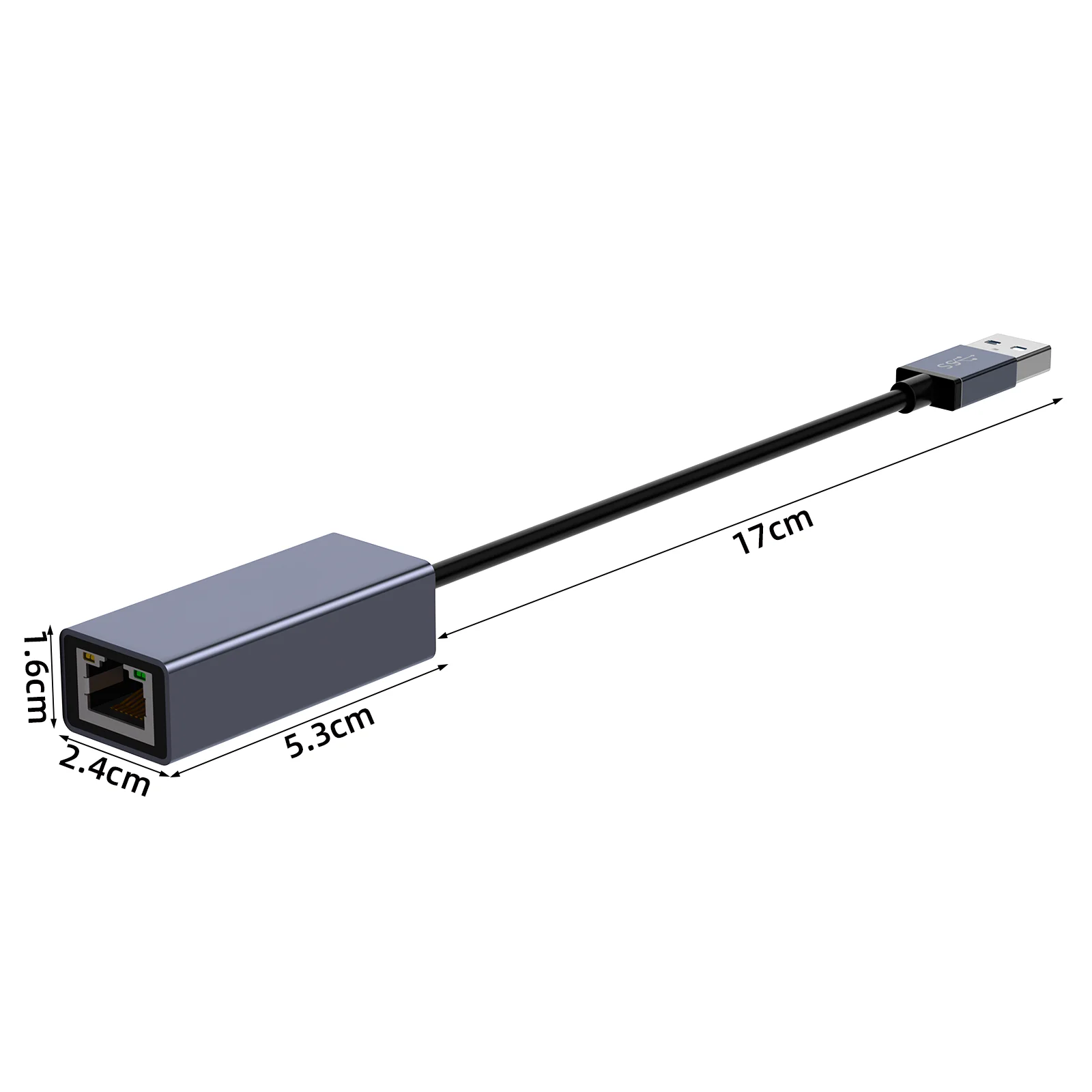 2024 Factory Direct New Space Gray USB 3.0 to AX88179 Gigabit Ethernet Adapter Wireless Network Card and Type C Interfaces