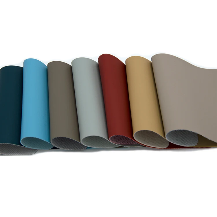 Guangzhou leather supplier pvc material artificial synthetic leather faux leatherette for sofa upholstery car seat