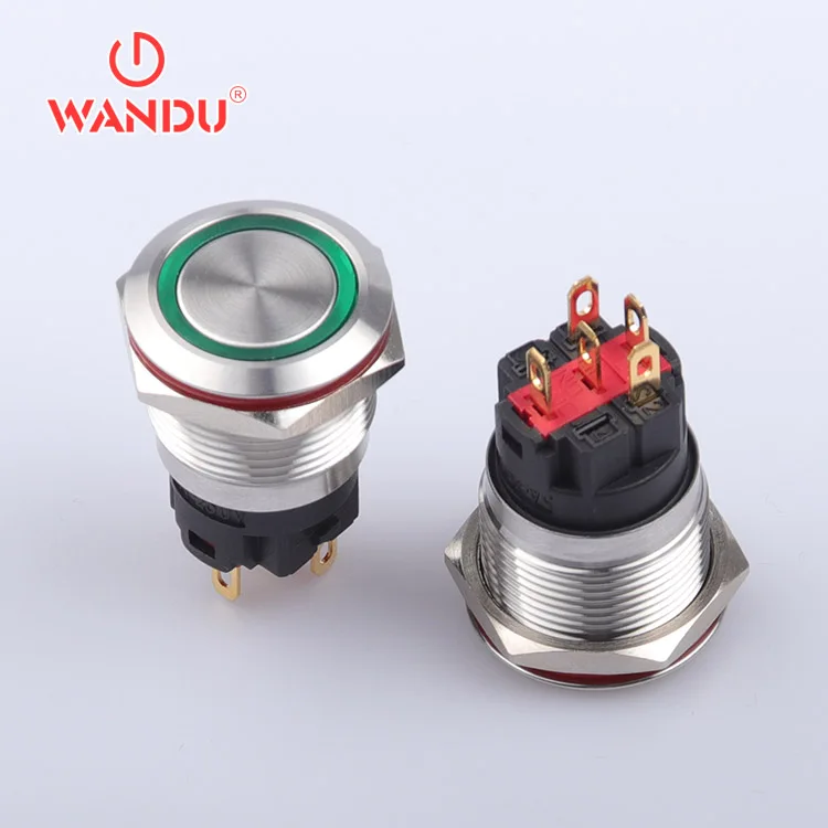 WD19A 19mm 5pin Ring with light Hold button switch