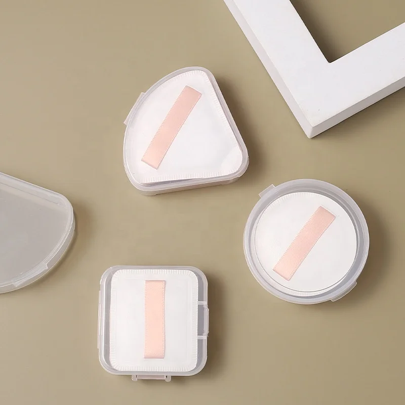 Wholesale pp packaging storage case makeup plastic box with sponge