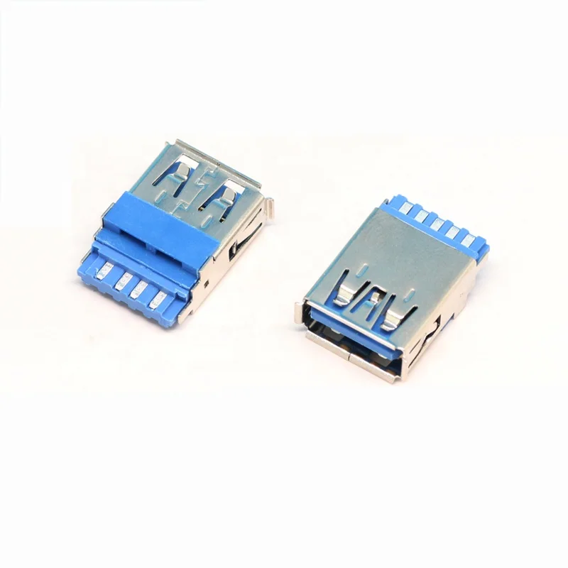 
USB 3.0 Connector female A type SMD Sinking Plate PCB mount USB 3.0 Female Connector 