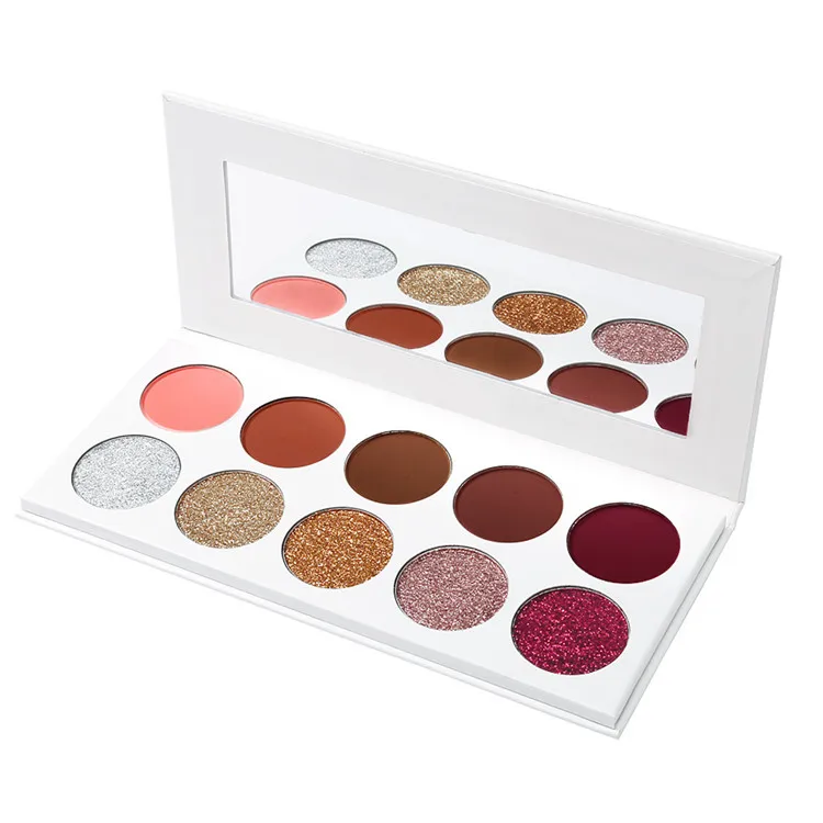 Low price private label waterproof eyeshadow palette 10 colors hot selling eyeshadow