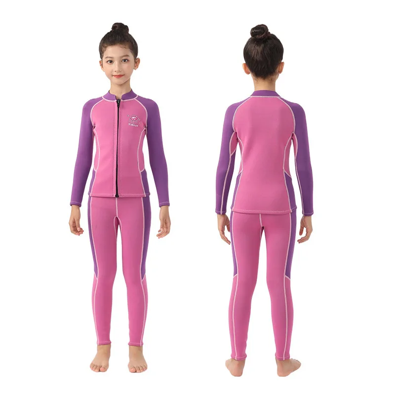 Children One Piece Surfing Swimming Full Wetsuit Anti-uv Child Diving Wetsuits 2.5mm Neoprene Wet Suit For Kids girl