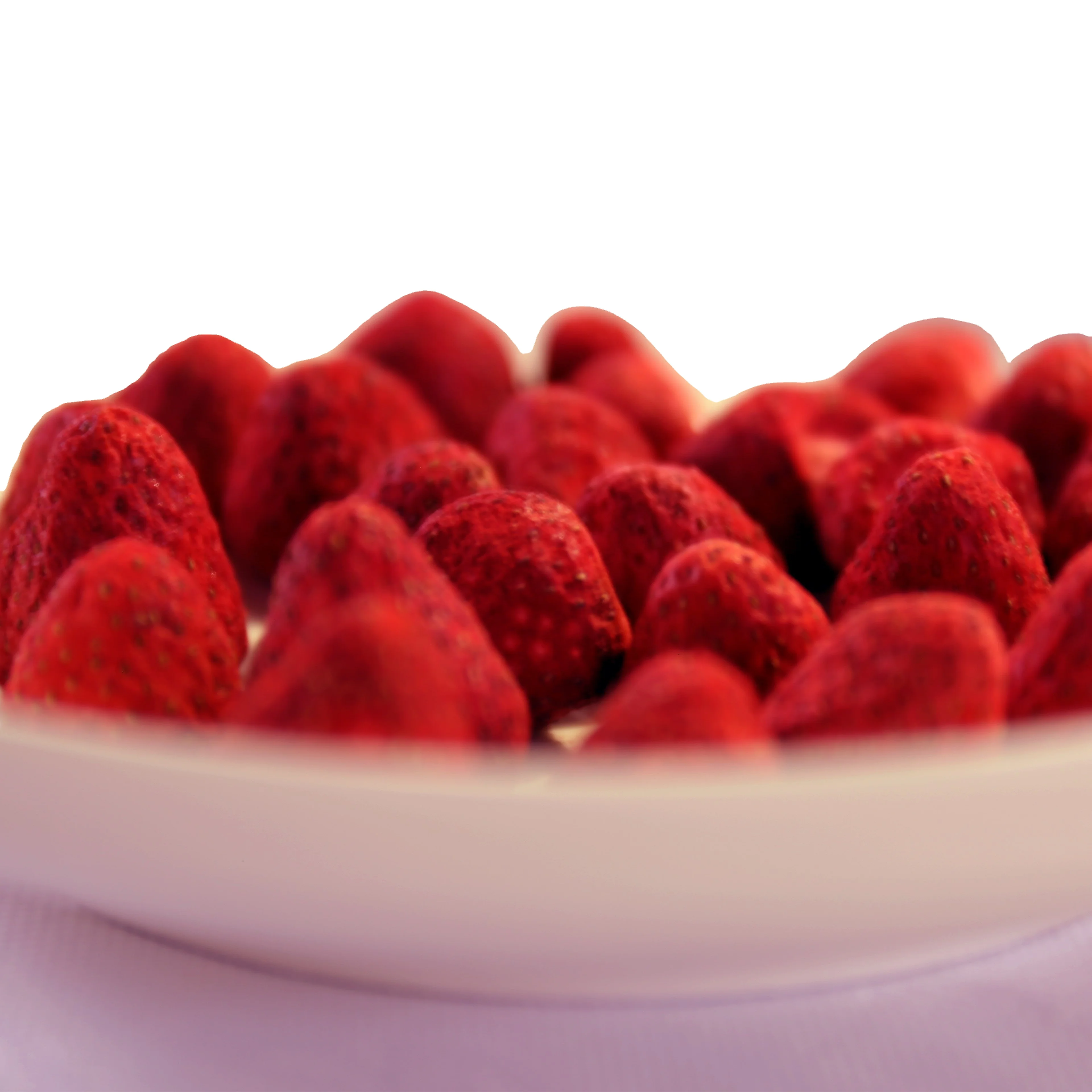 Замороженные сушеные фрукты OEM завод Замороженные сушеные клубники Ломтики/кубики Замороженные сушеные продукты